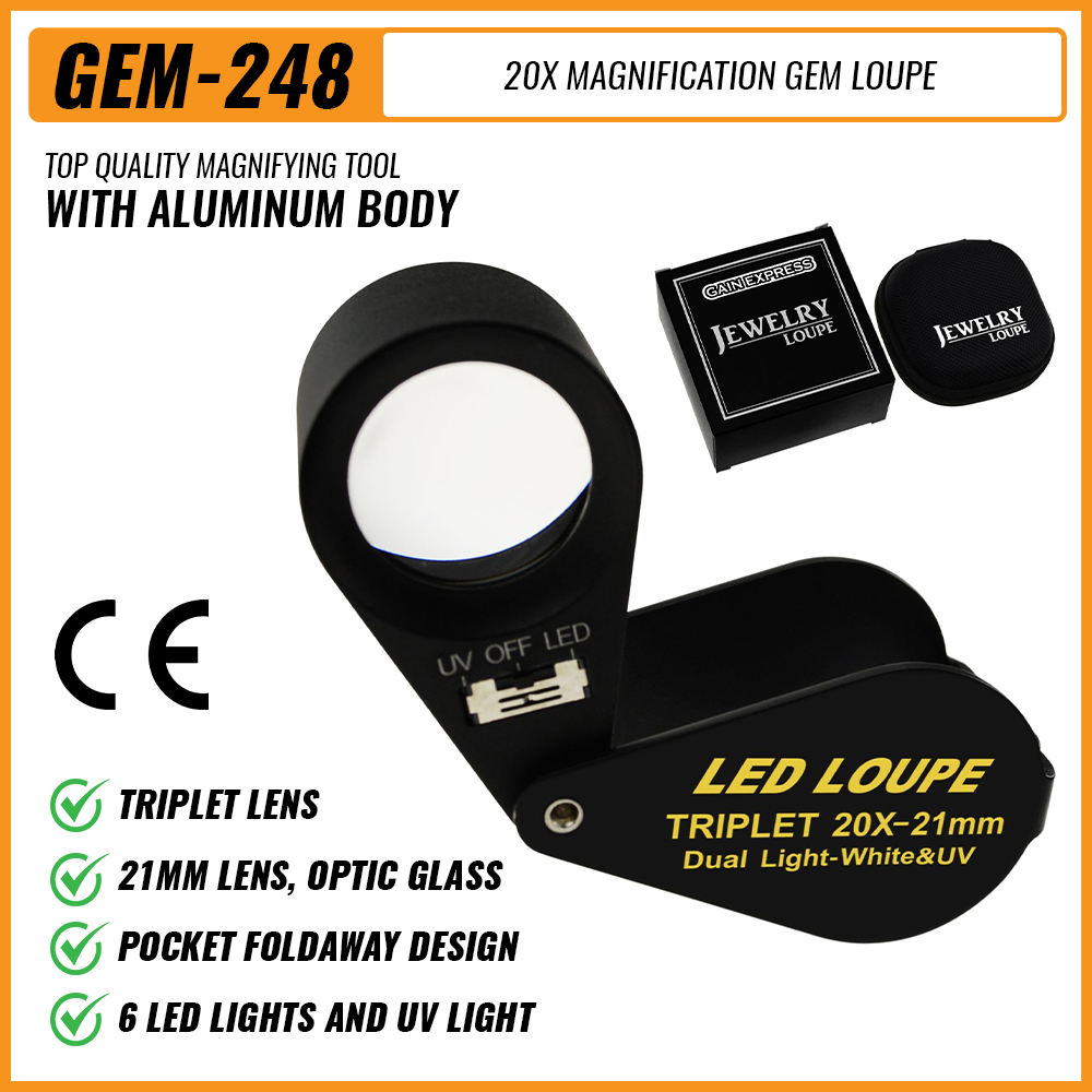 Collectors Coins Jewelry & Watches Of Smithtown - 20x Jewelry Loupe 21mm Dual Light