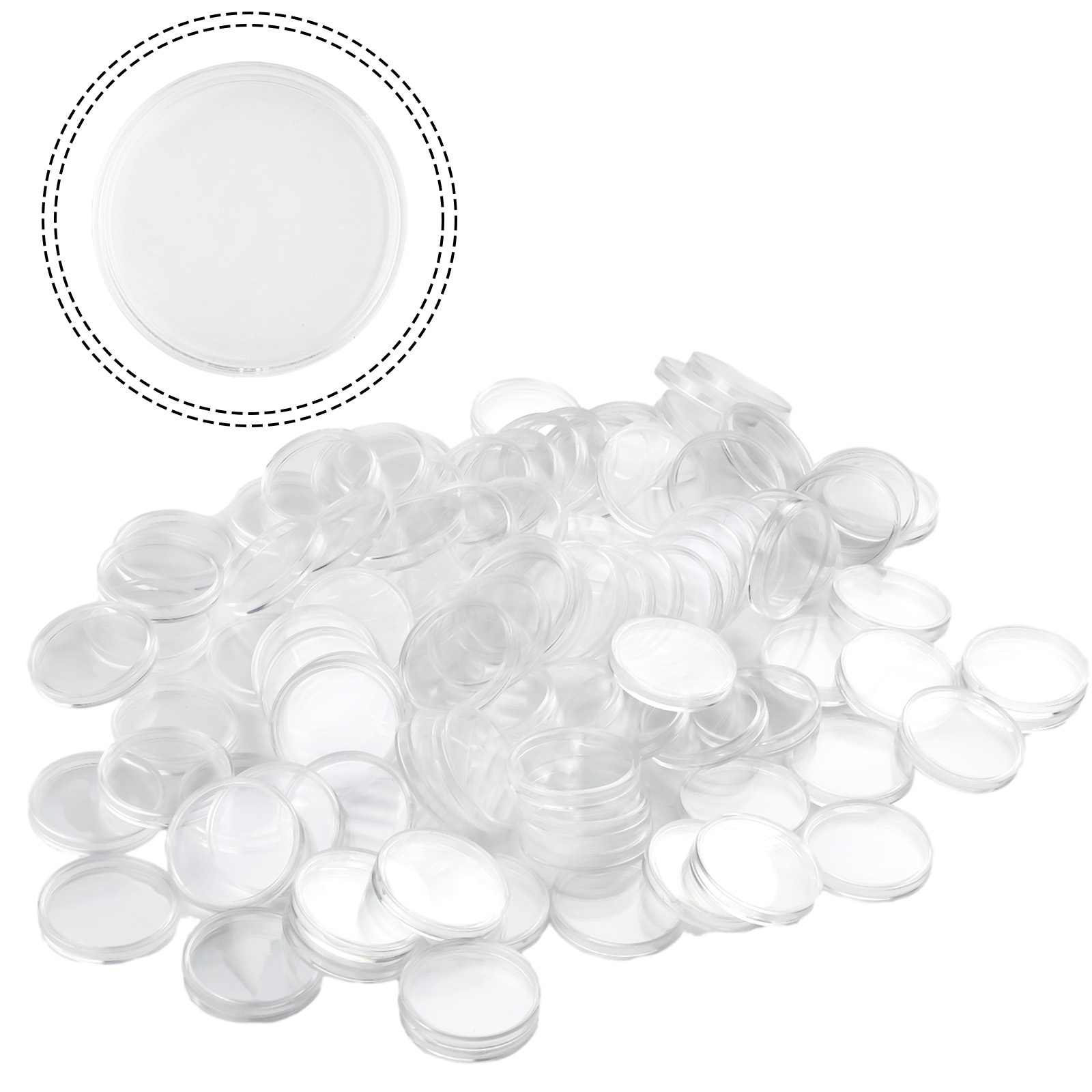 100 Clear Plastic Coin Capsule - Collectors Coins Jewelry & Watches Of Smithtown 评论和价格
