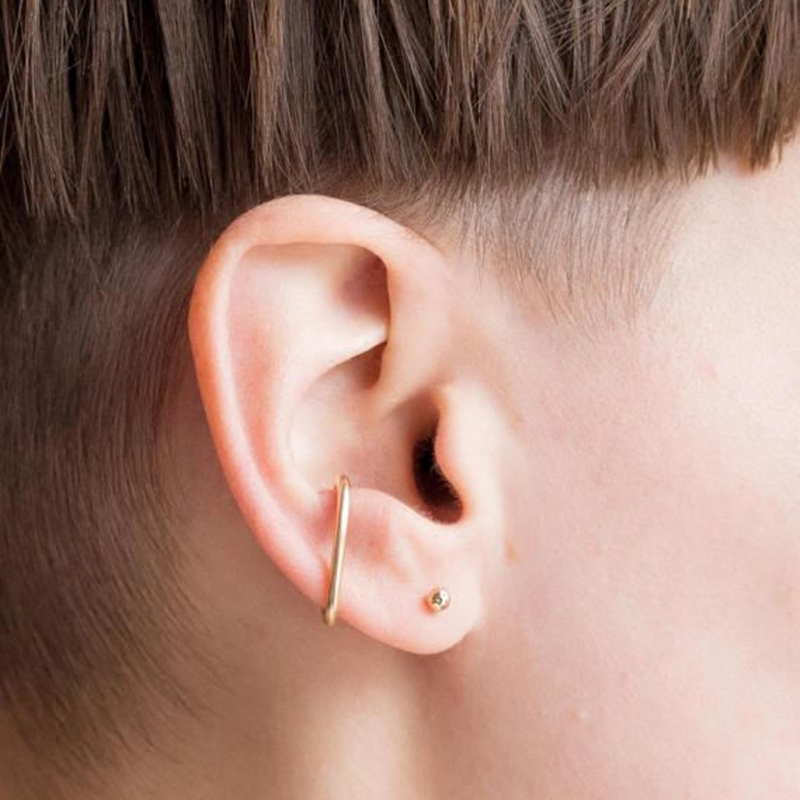 925 Silver Fake Clip Earrings  - Ear Cuff No Piercing 评论和价格