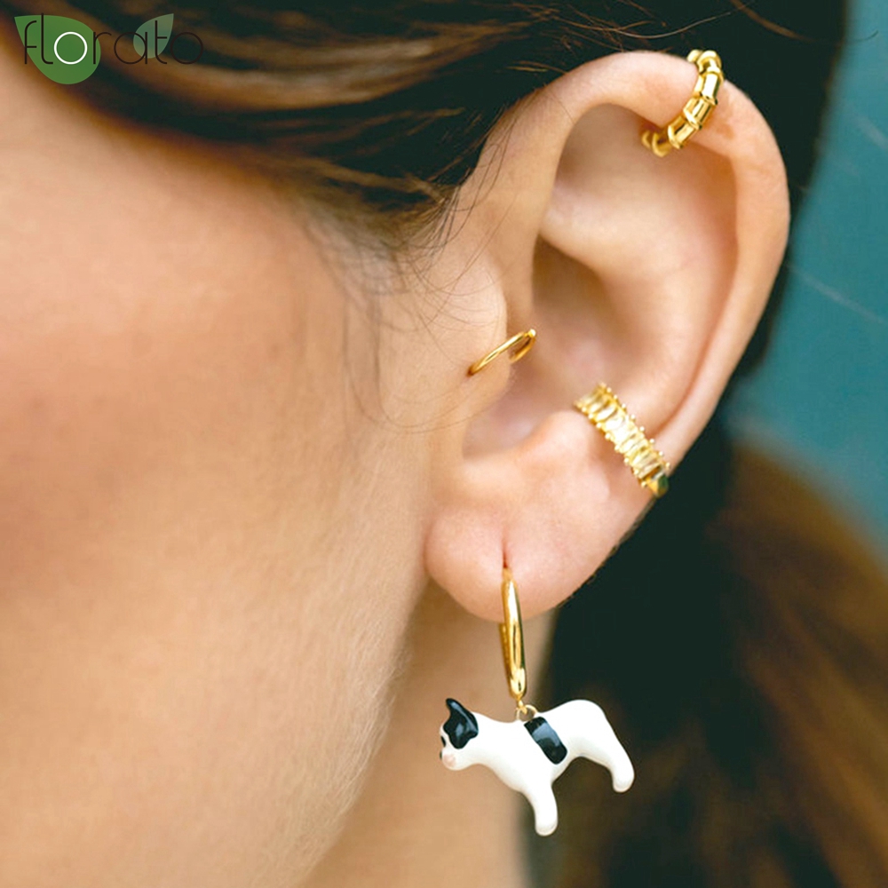 1Pcs 18k Gold Plated Zircon Ea - Ear Cuff No Piercing 评论和价格