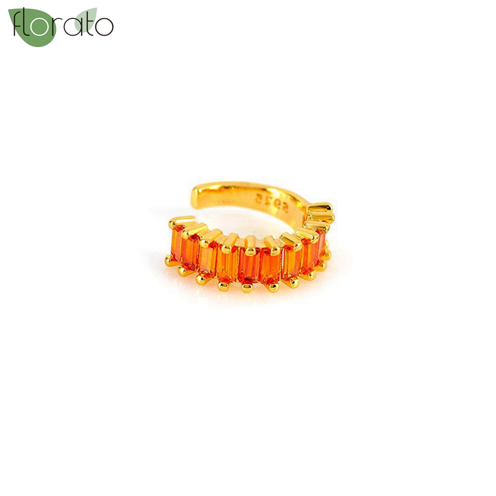 1Pcs 18k Gold Plated Zircon Ea - Ear Cuff No Piercing 评论和价格