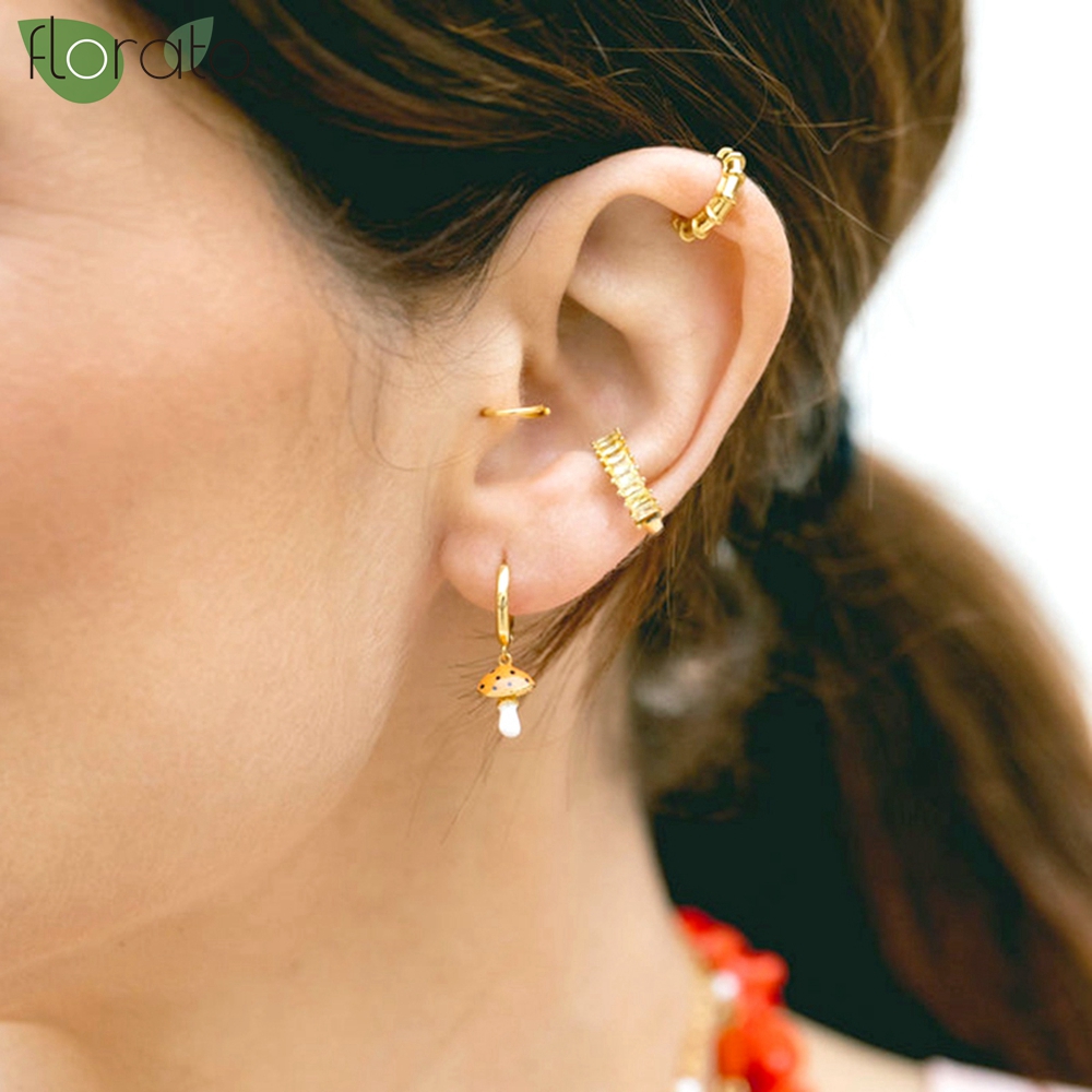 1Pcs 18k Gold Plated Zircon Ea - Ear Cuff No Piercing 评论和价格