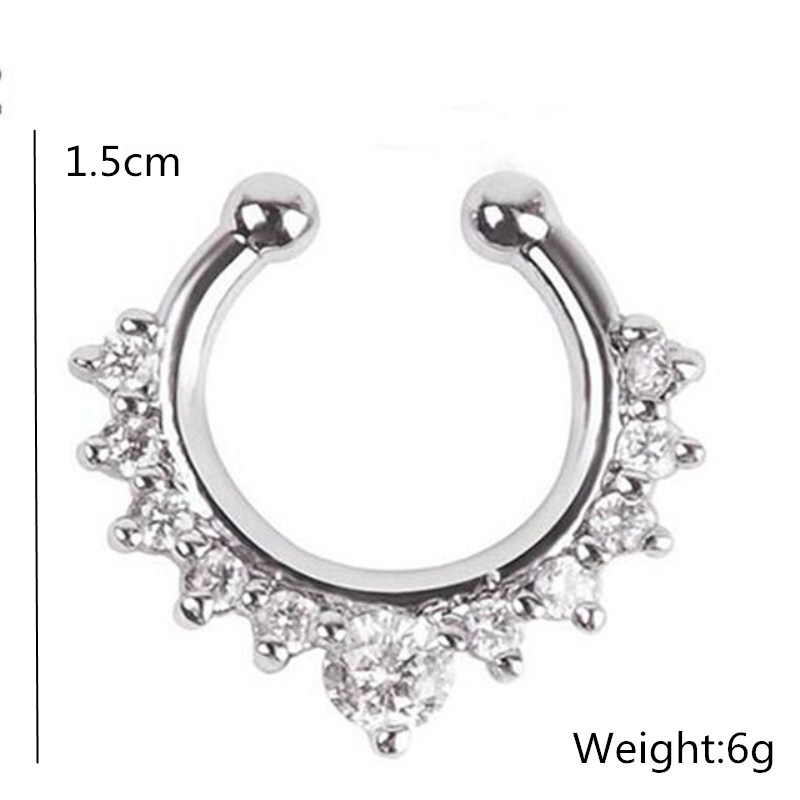 1PC U-Shape Nose Clip Fake Nos - Ear Cuff No Piercing 评论和价格