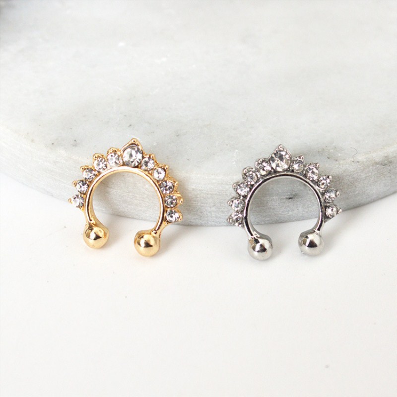 1PC U-Shape Nose Clip Fake Nos - Ear Cuff No Piercing 评论和价格