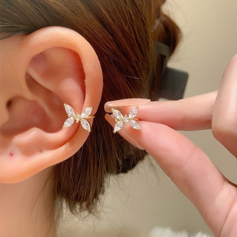 Korean Crystal Ear Clip Earrin - Ear Cuff No Piercing 评论和价格