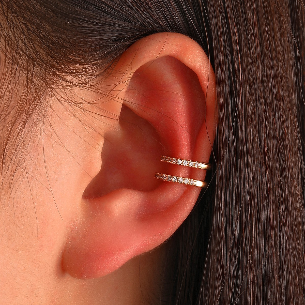 Korean Crystal Ear Clip Earrin - Ear Cuff No Piercing 评论和价格
