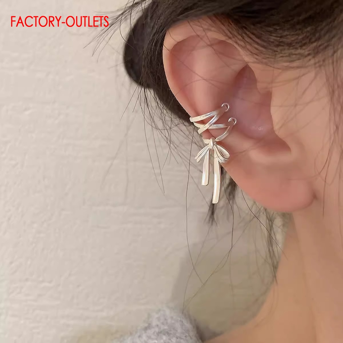 Genuine 925 Sterling Silver Ea - Ear Cuff No Piercing 评论和价格