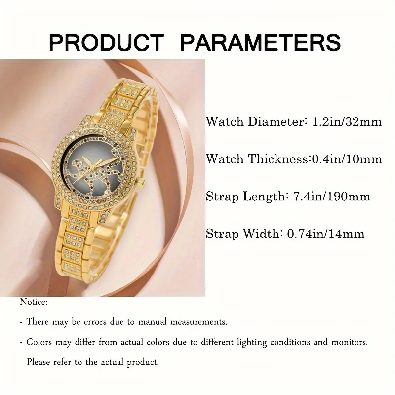 5pcs/set Women's Watch Cheetah - Luxury Gifts Jewelry & Watches Namfleg Mostar 评论和价格
