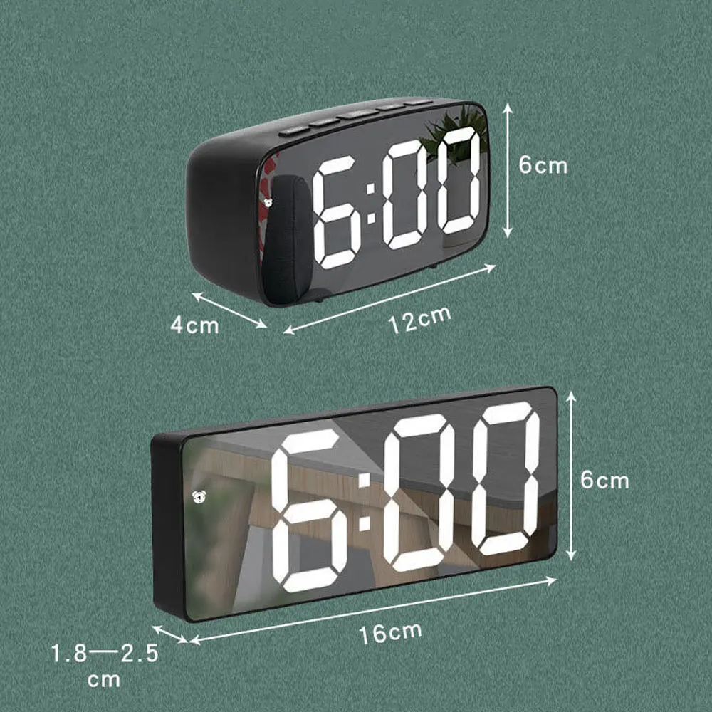 Acrylic Mirror Alarm Clock Ele - Moments Watches & Jewelry Burlington 评论和价格