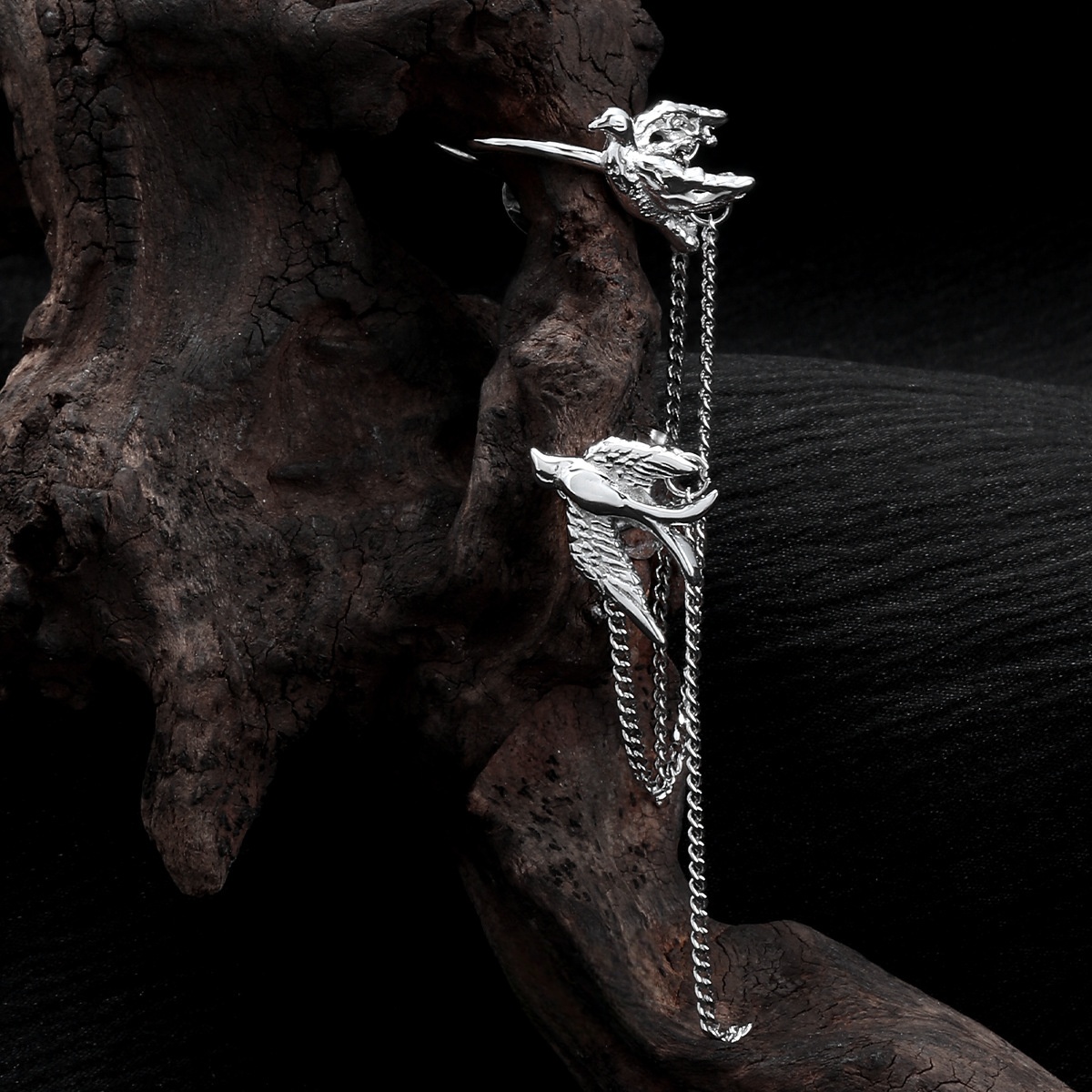 F.I.N.S Bird-Shaped S925 Sterl - Ear Cuff No Piercing 评论和价格
