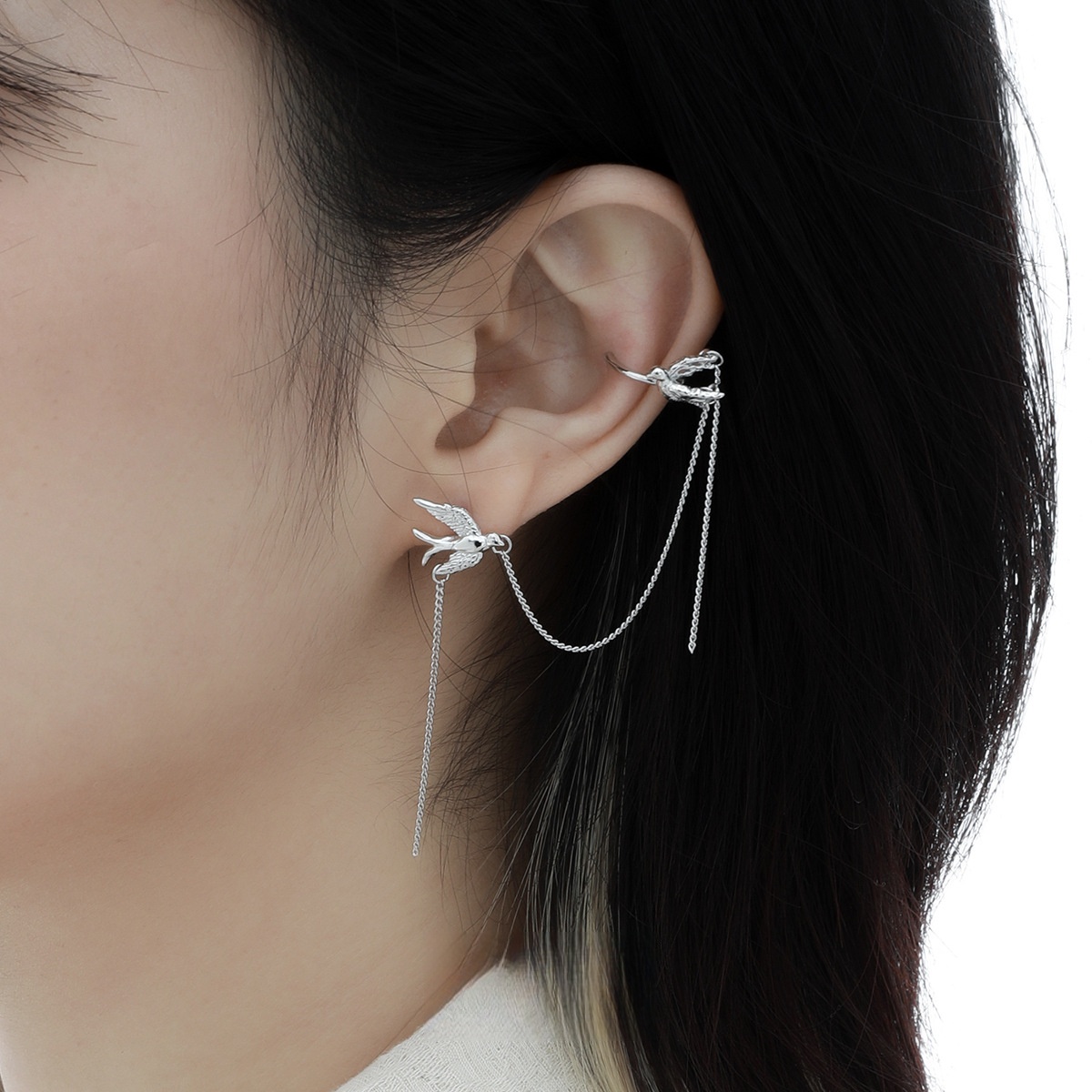 F.I.N.S Bird-Shaped S925 Sterl - Ear Cuff No Piercing 评论和价格