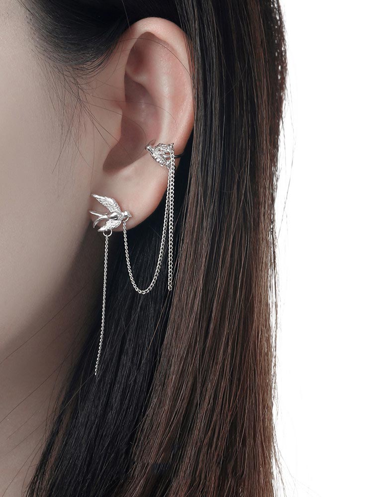 F.I.N.S Bird-Shaped S925 Sterl - Ear Cuff No Piercing 评论和价格
