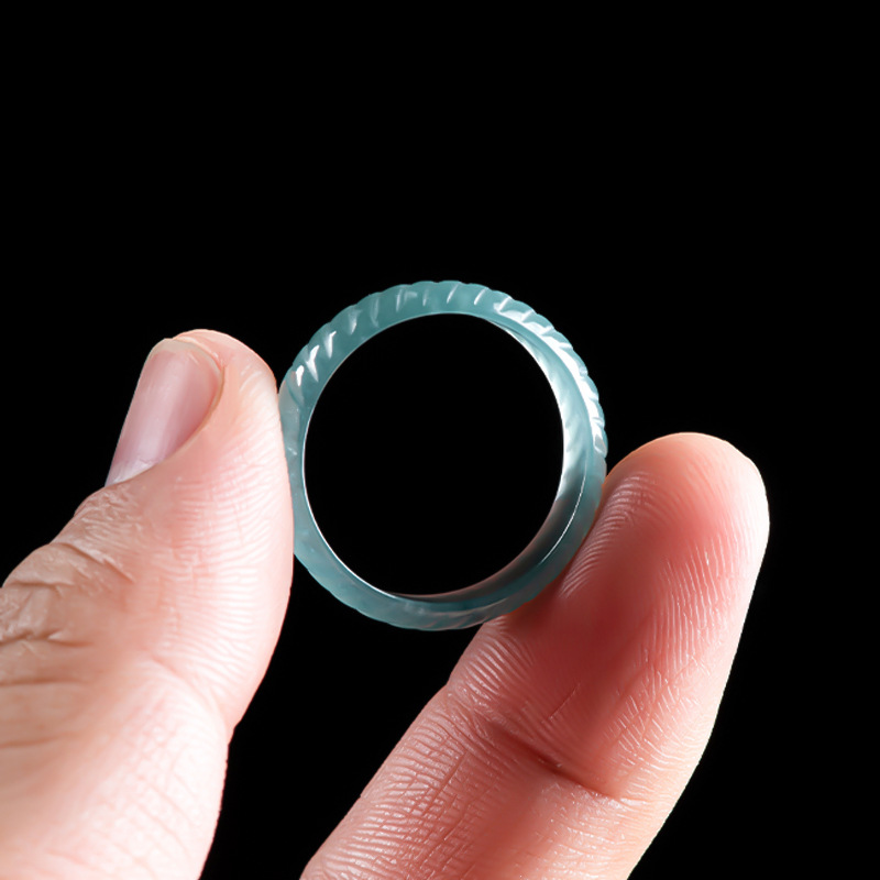 Blue Real Burmese Jadeite Ring - Luxury Gifts Jewelry & Watches Namfleg Mostar 评论和价格